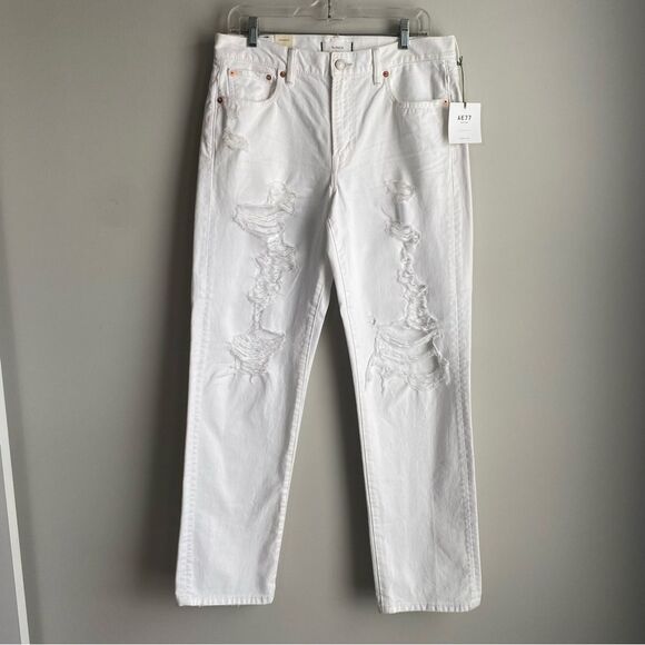 AE77 Premium Slouch Distressed Denim Jeans - Picture 1 of 8